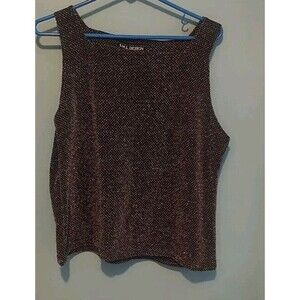 ! S.M.L. Black metallic tank Whimsy Goth Grunge XL